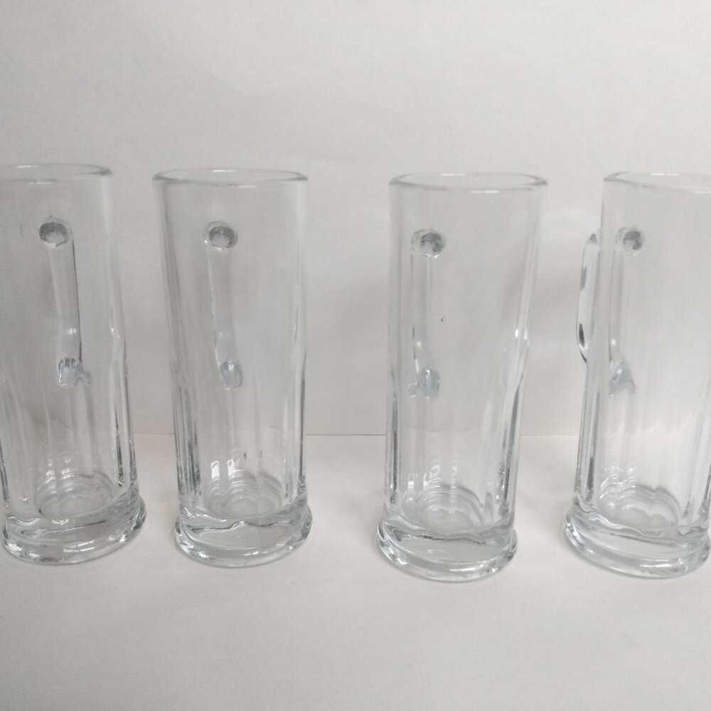 Libbey Set of 4 Sampler Miniature Beer Mugs Mini Stein Glasses Taster 4 oz. New - Picture 3 of 10